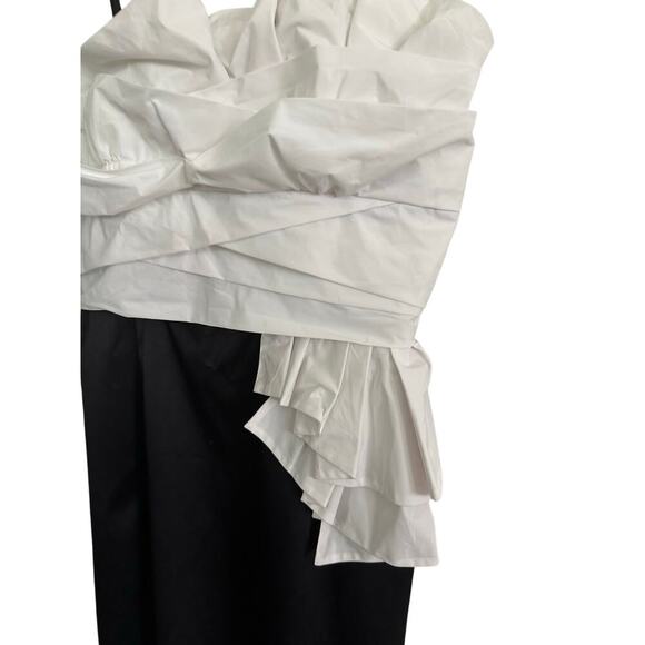 Maxandcleo Women's Black White Sleeveless Formal Mini Dress Size 10 - Picture 3 of 9